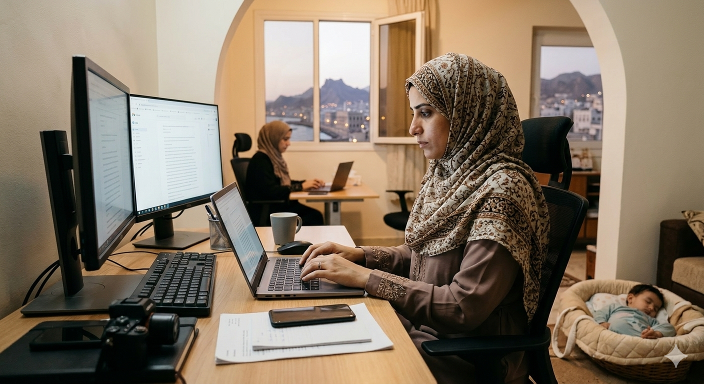 نساء اليمن والعمل الرقمي فرصة بلا ضمانات